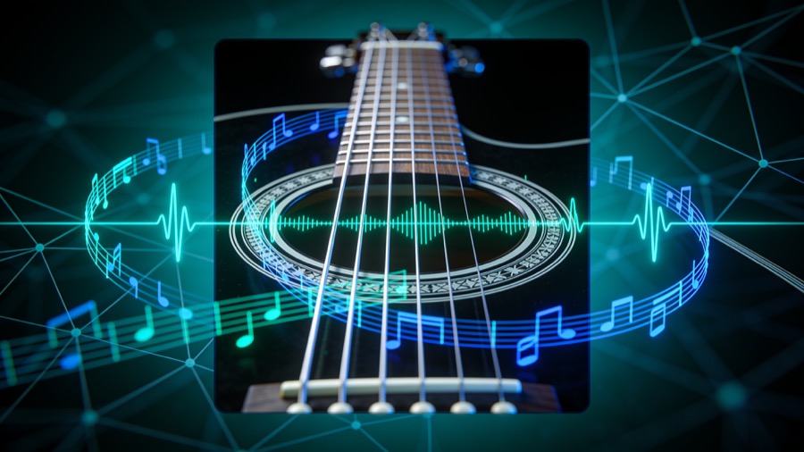 AI chord finder product interface concept